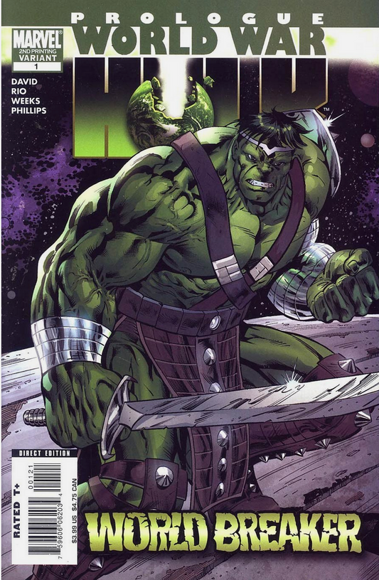 WORLD WAR HULK PROLOGUE WORLD BREAKER #1 2ND PRINT VARIANT 2007 HULK MARVEL COMICS