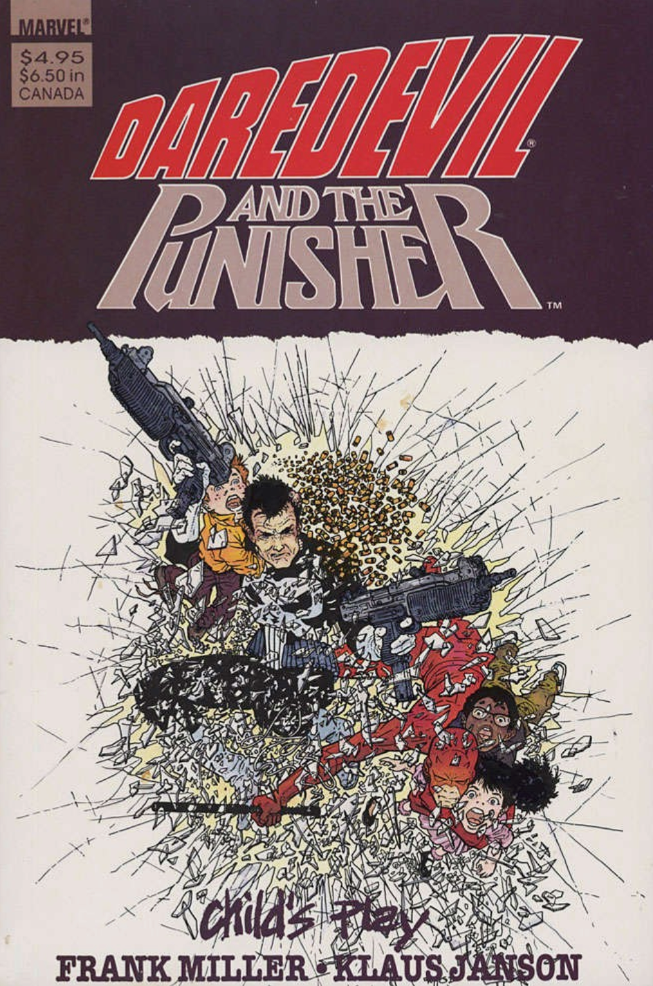 DAREDEVIL PUNISHER CHILDS PLAY 2ND PRINT VARIANT 1988 Daredevil MARVEL COMICS
