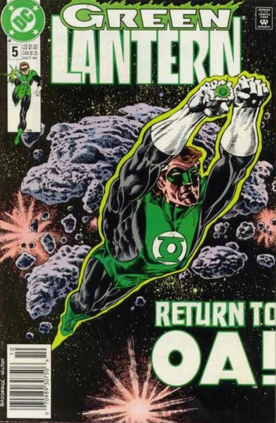 GREEN LANTERN #5 NEWSSTAND 1990