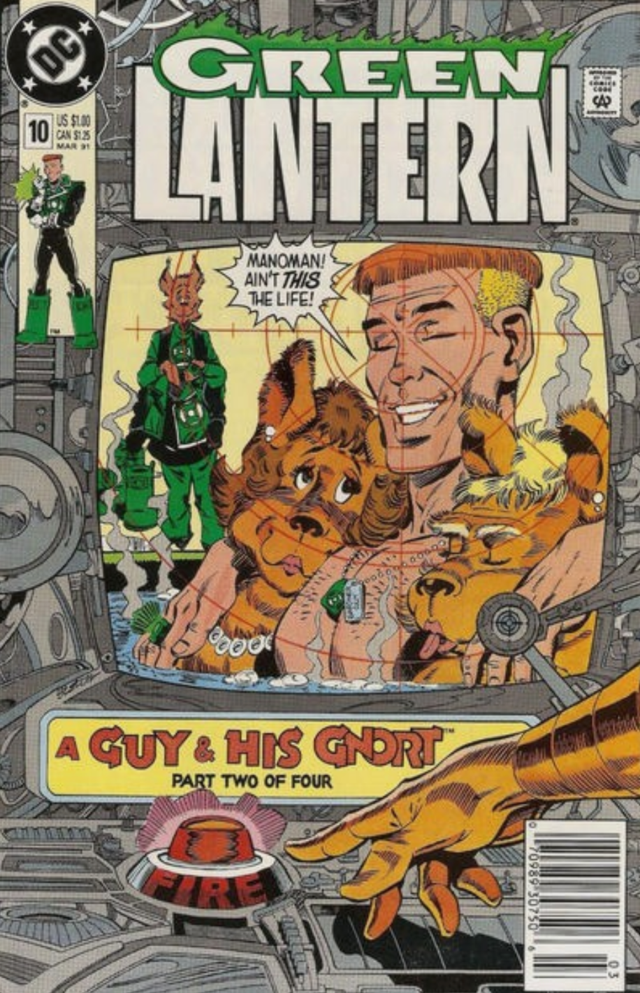 GREEN LANTERN #10 1991 NEWSSTAND Green Lantern MARVEL COMICS