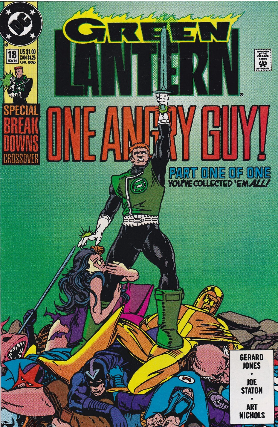 GREEN LANTERN #18 1991 Green Lantern MARVEL COMICS
