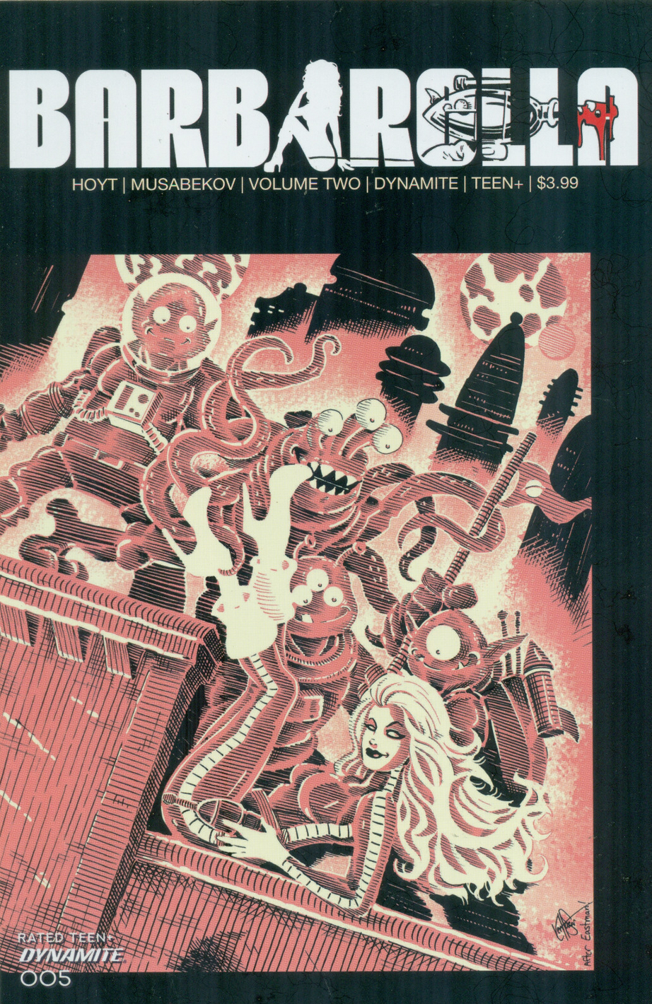 BARBARELLA #5 TMNT HAESER HOMAGE VARIANT 2021 Barbarella DYNAMITE