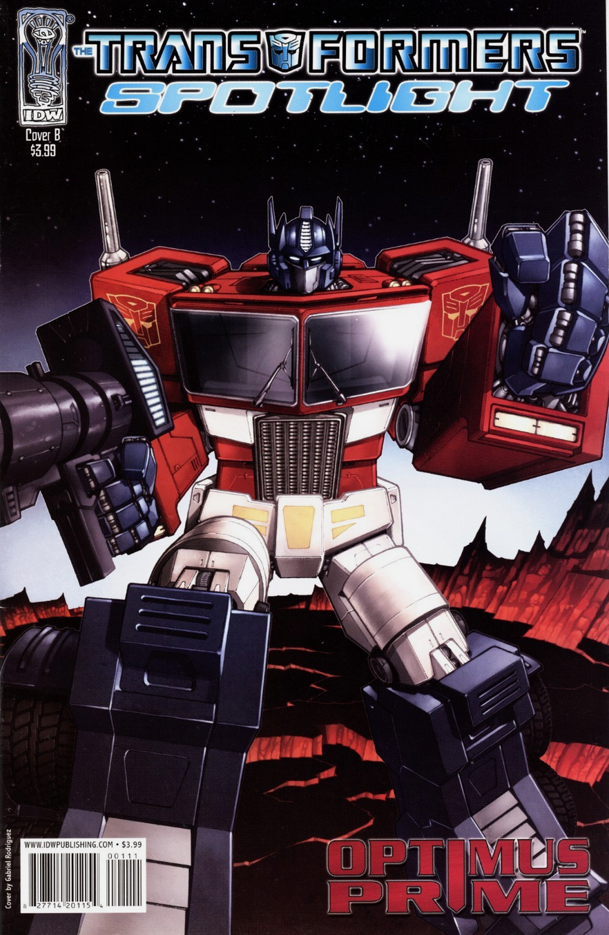 TRANSFORMERS SPOTLIGHT OPTIMUS PRIME #1 VARIANT 2007 Transformers IDW PUBLISHING
