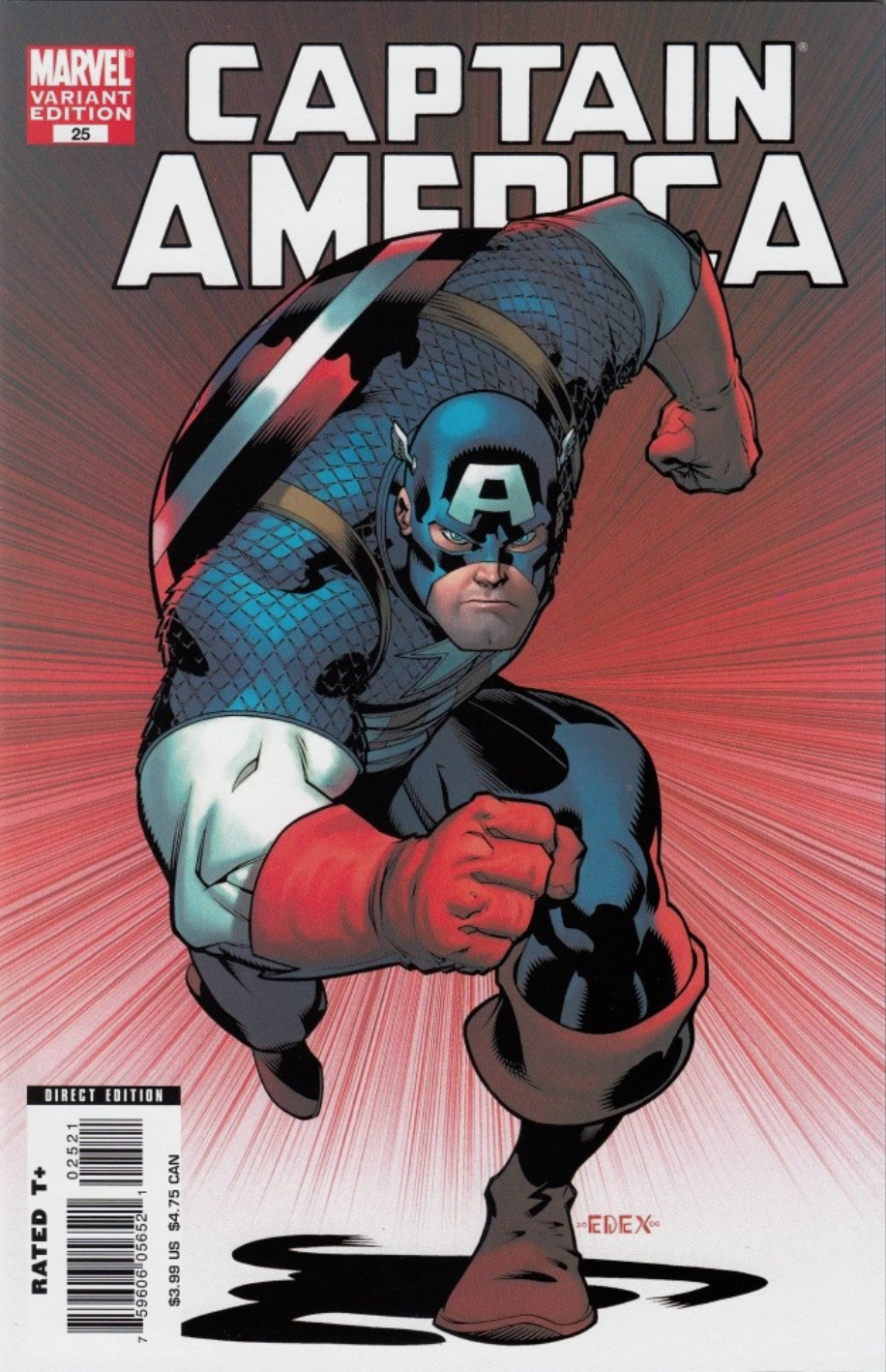 CAPTAIN AMERICA #25 MCGUINNESS VARIANT 2007 Captain America MARVEL COMICS