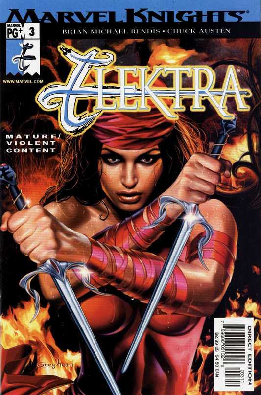 ELEKTRA #3 MARVEL KNIGHTS GREG HORN 2001 Elektra MARVEL COMICS