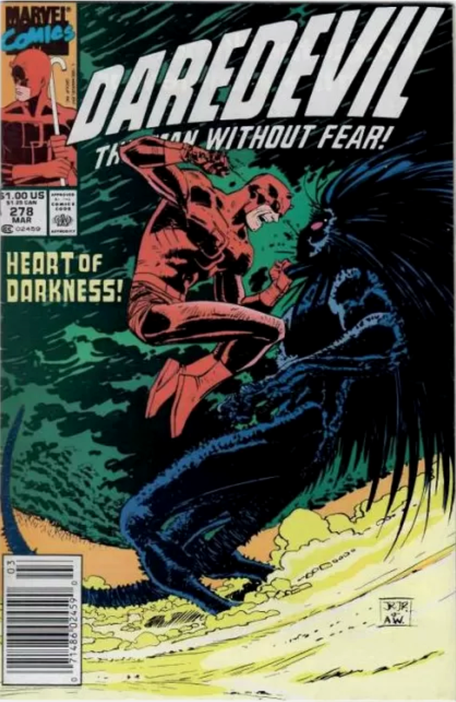 DAREDEVIL #278 1990 NEWSSTAND Daredevil MARVEL COMCS