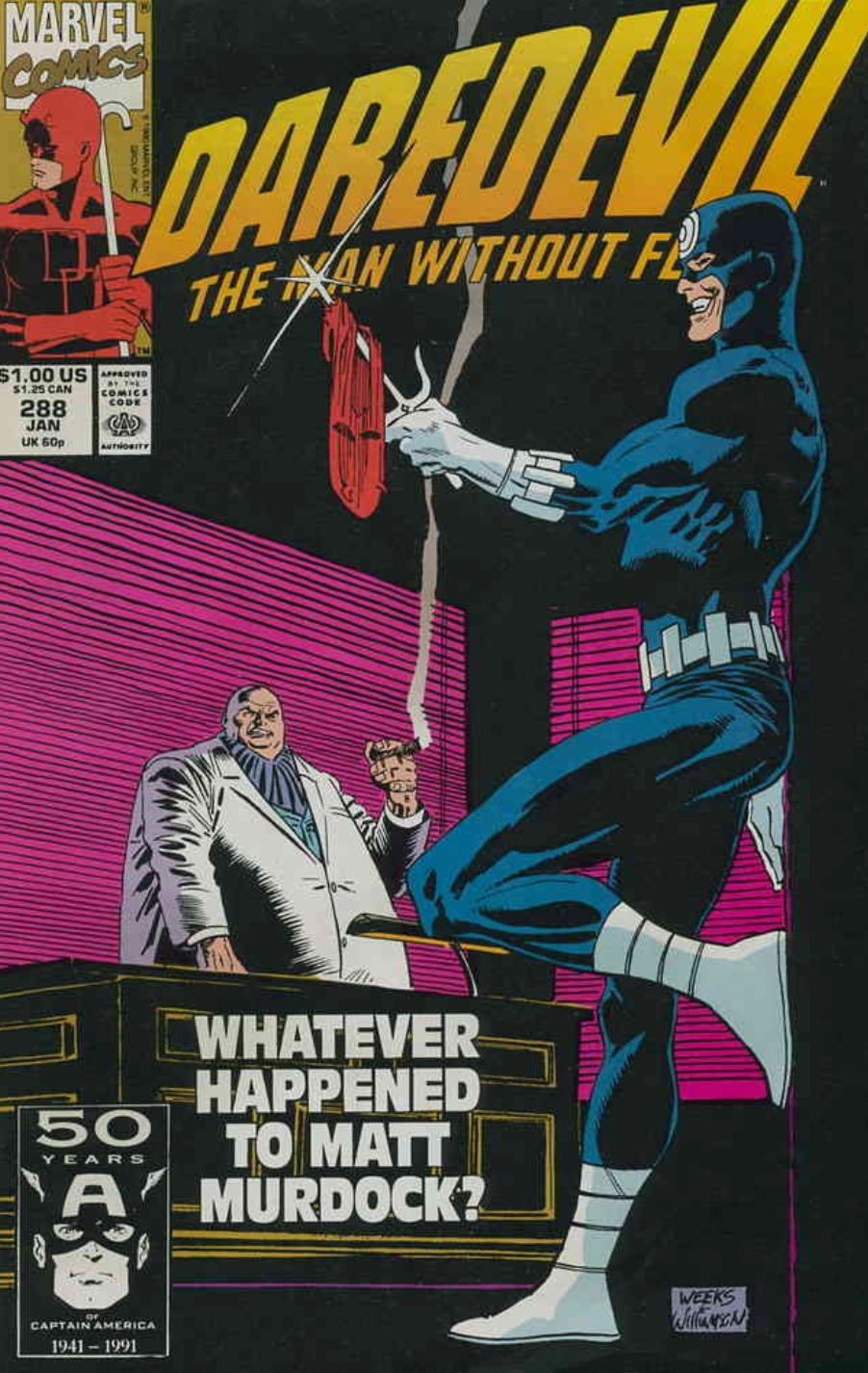 DAREDEVIL #288 1990 Daredevil MARVEL COMCS