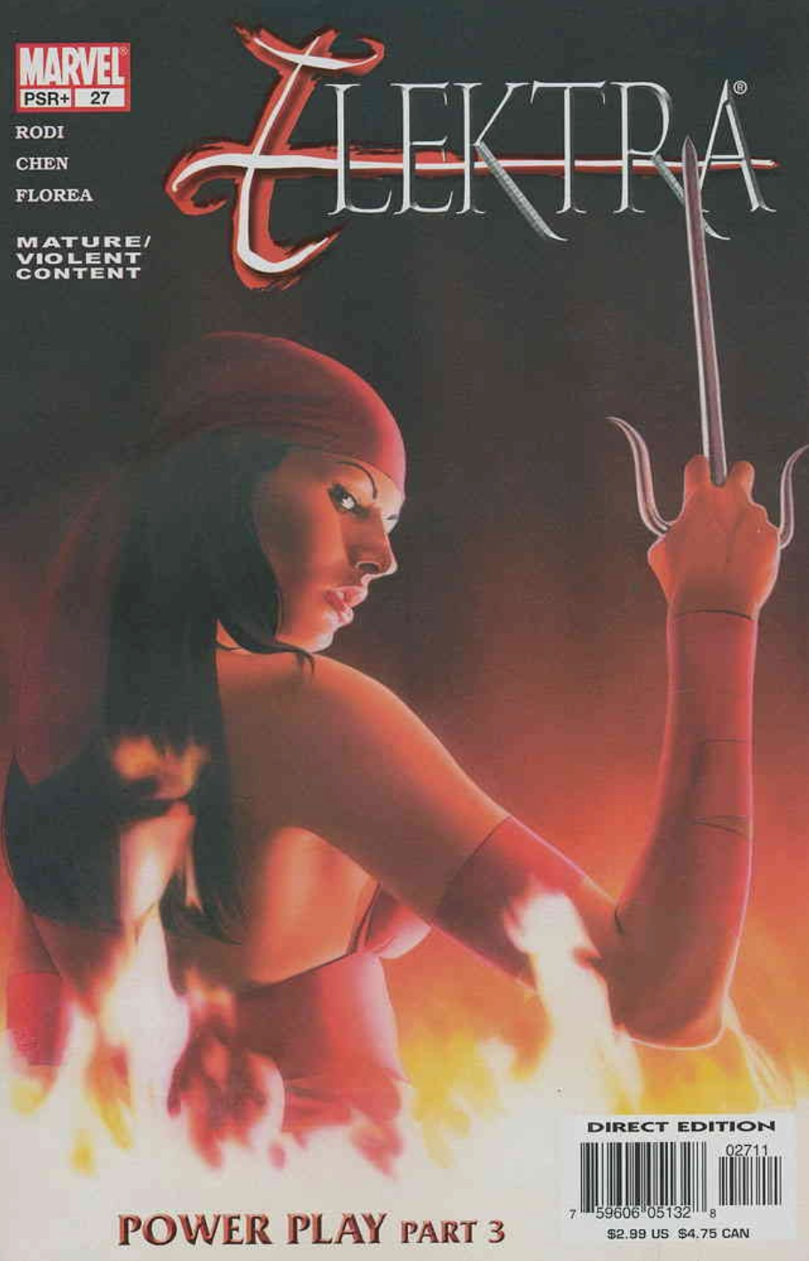 ELEKTRA #27 MAYHEW COVER 2003 Elektra MARVEL COMCS