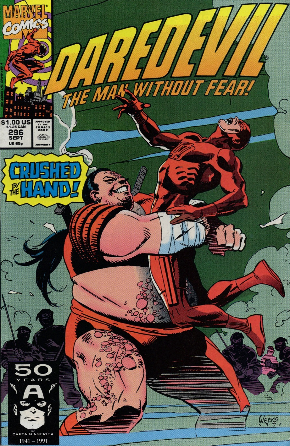DAREDEVIL #296 1991 Daredevil MARVEL COMCS