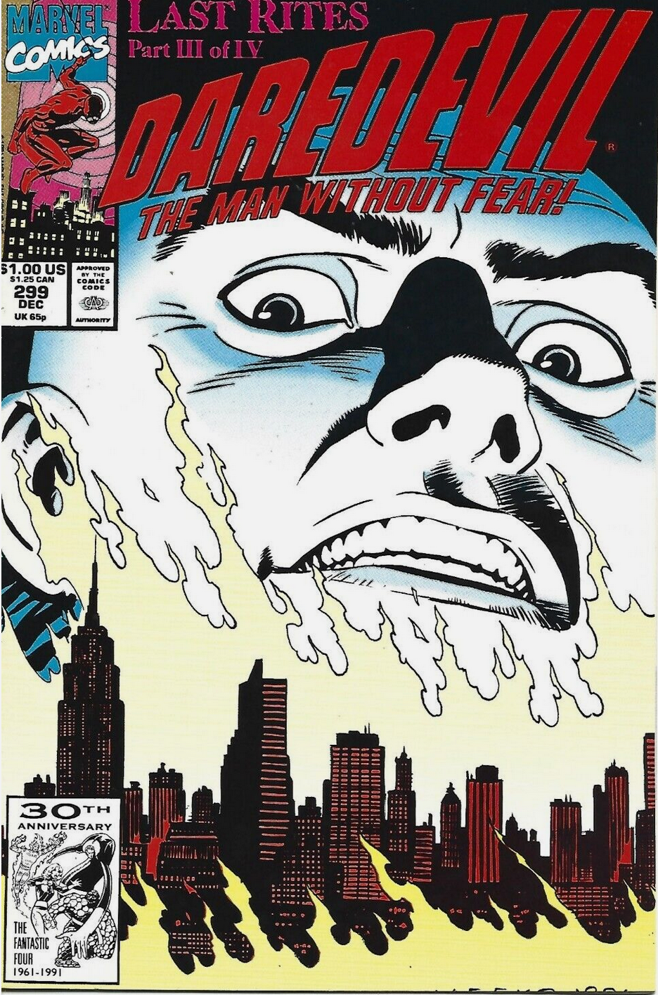DAREDEVIL #299 1991 Daredevil MARVEL COMCS