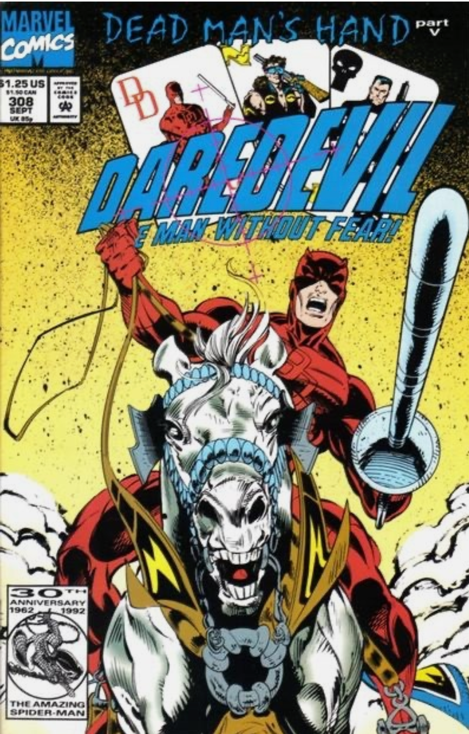 DAREDEVIL #308 1992 Daredevil MARVEL COMCS