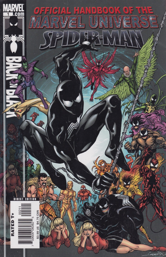 OFFICIAL HANDBOOK MARVEL UNIVERSE SPIDER-MAN BACK IN BLACK 2007 Avengers MARVEL COMCS