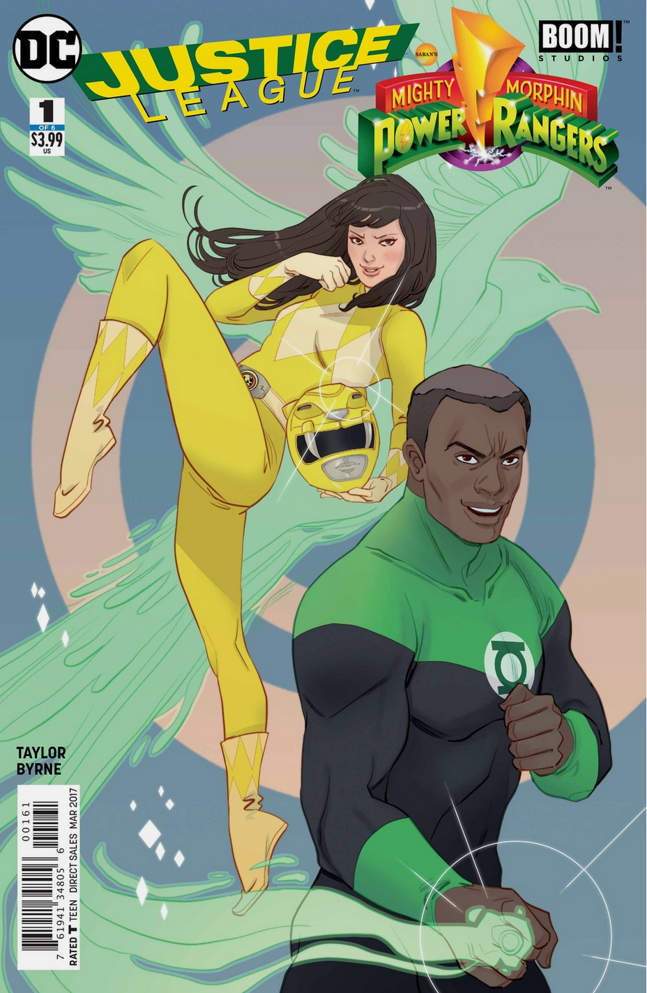JUSTICE LEAGUE POWER RANGERS #1 GREEN LANTERN YELLOW 2017 Green Lantern DC COMICS