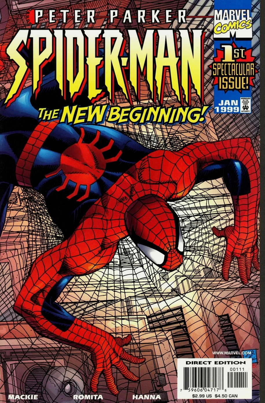 PETER PARKER SPIDER-MAN #1 1999 Spider-Man MARVEL COMICS