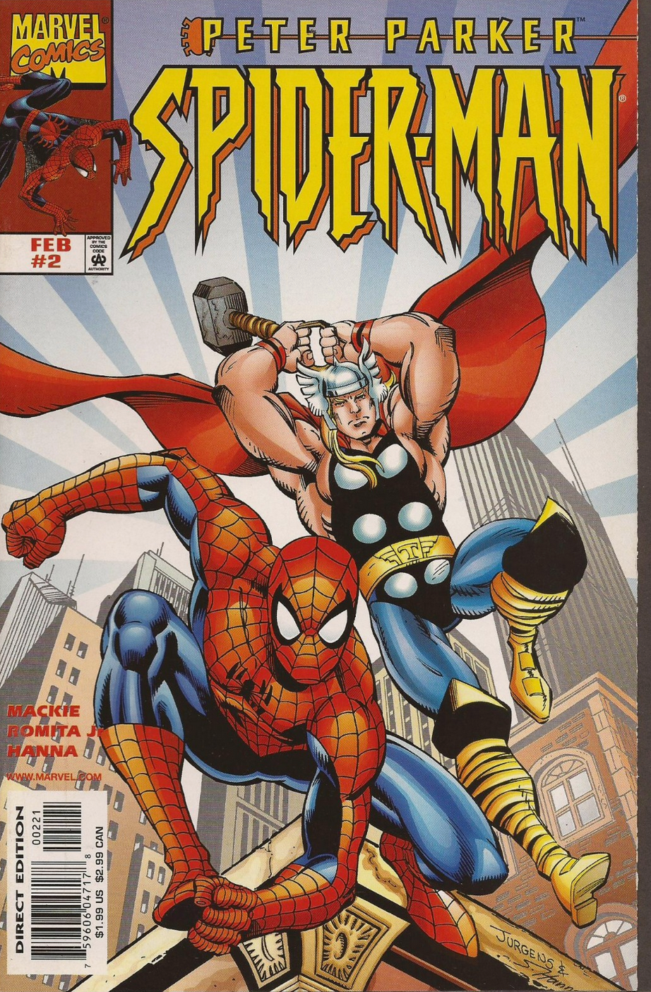 PETER PARKER SPIDER-MAN #2 VARIANT 1999 Spider-Man MARVEL COMICS