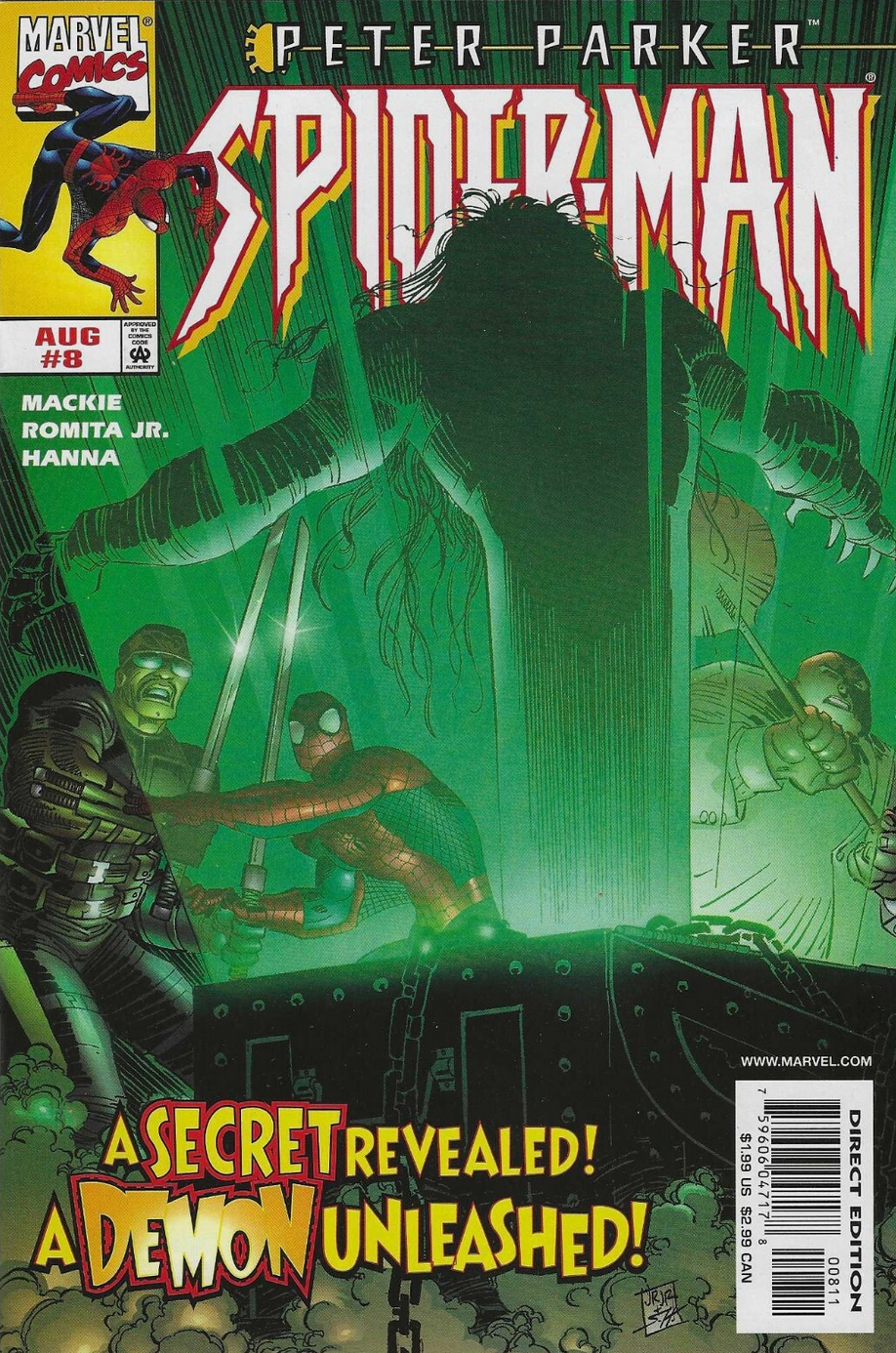 PETER PARKER SPIDER-MAN #8 1999 Spider-Man MARVEL COMICS