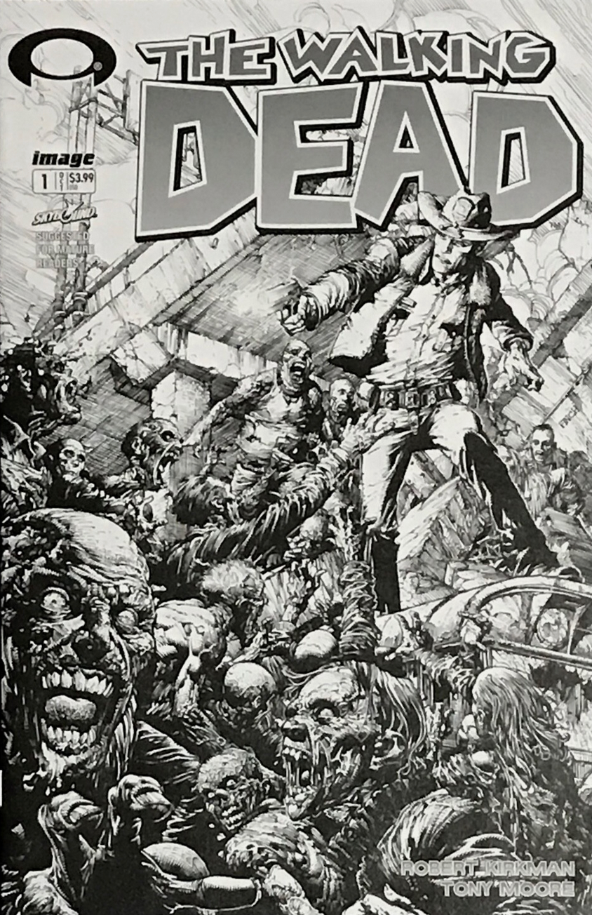 WALKING DEAD #1 15TH ANNIVERSARY FINCH B&W VARIANT 2018 Walking Dead IMAGE COMICS