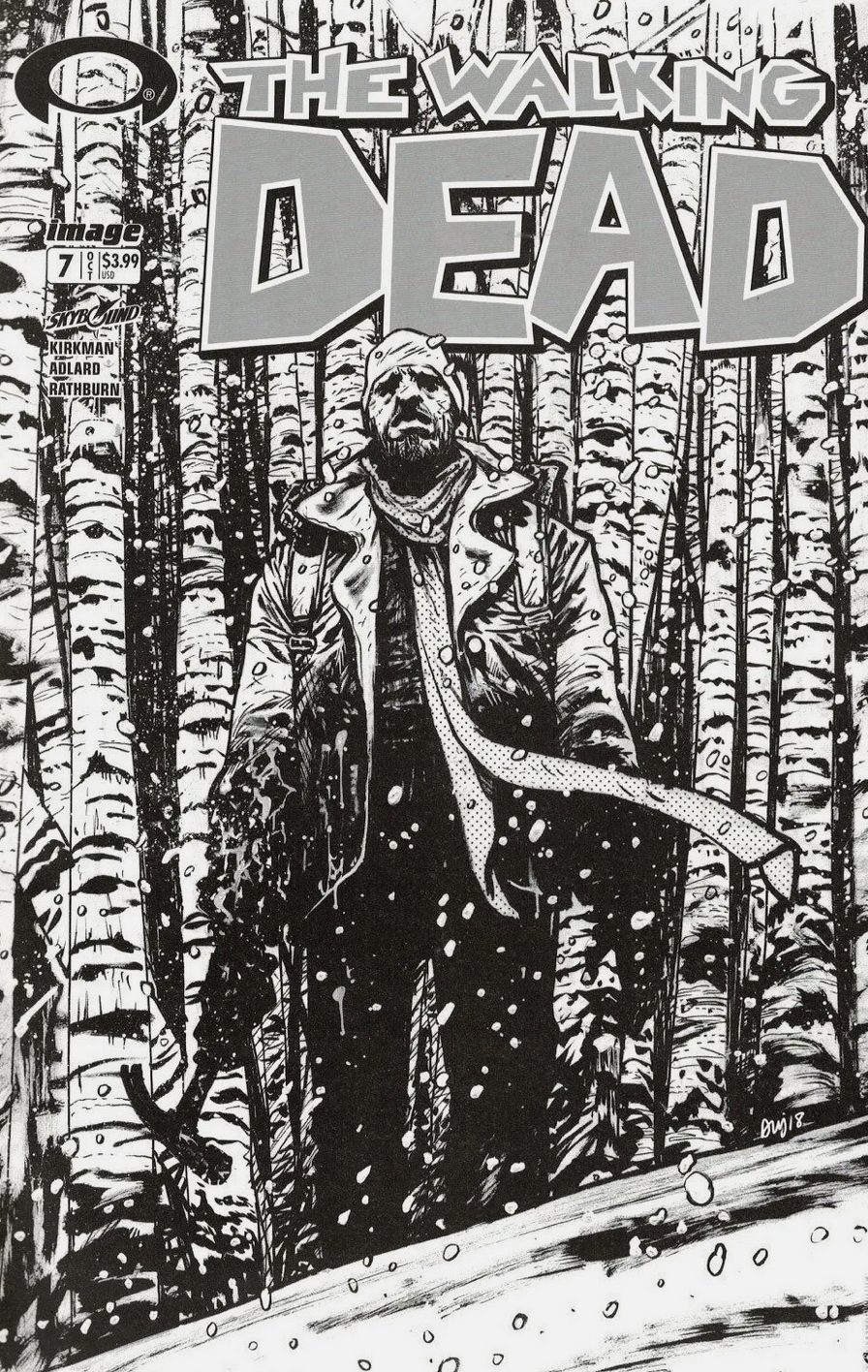 WALKING DEAD #7 15TH ANNIVERSARY JOHNSON B&W VARIANT 2018 Walking Dead IMAGE COMICS