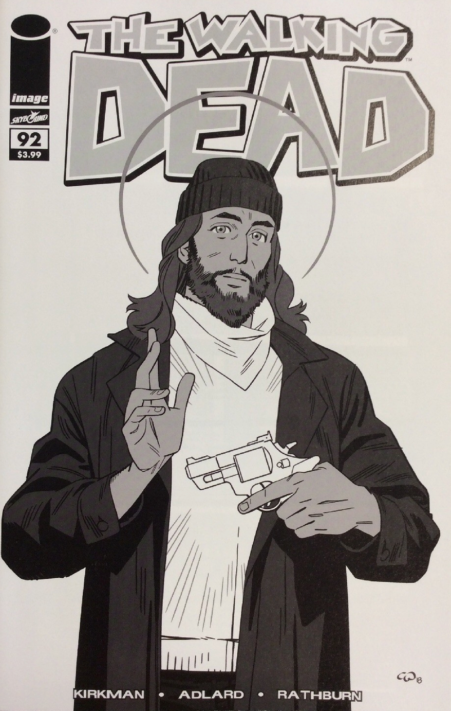 WALKING DEAD #92 15TH ANNIVERSARY WALKER B&W VARIANT 2018 Walking Dead IMAGE COMICS