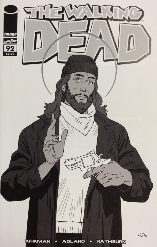 WALKING DEAD #92 15TH ANNIVERSARY WALKER B&W VARIANT 2018 Walking Dead IMAGE COMICS