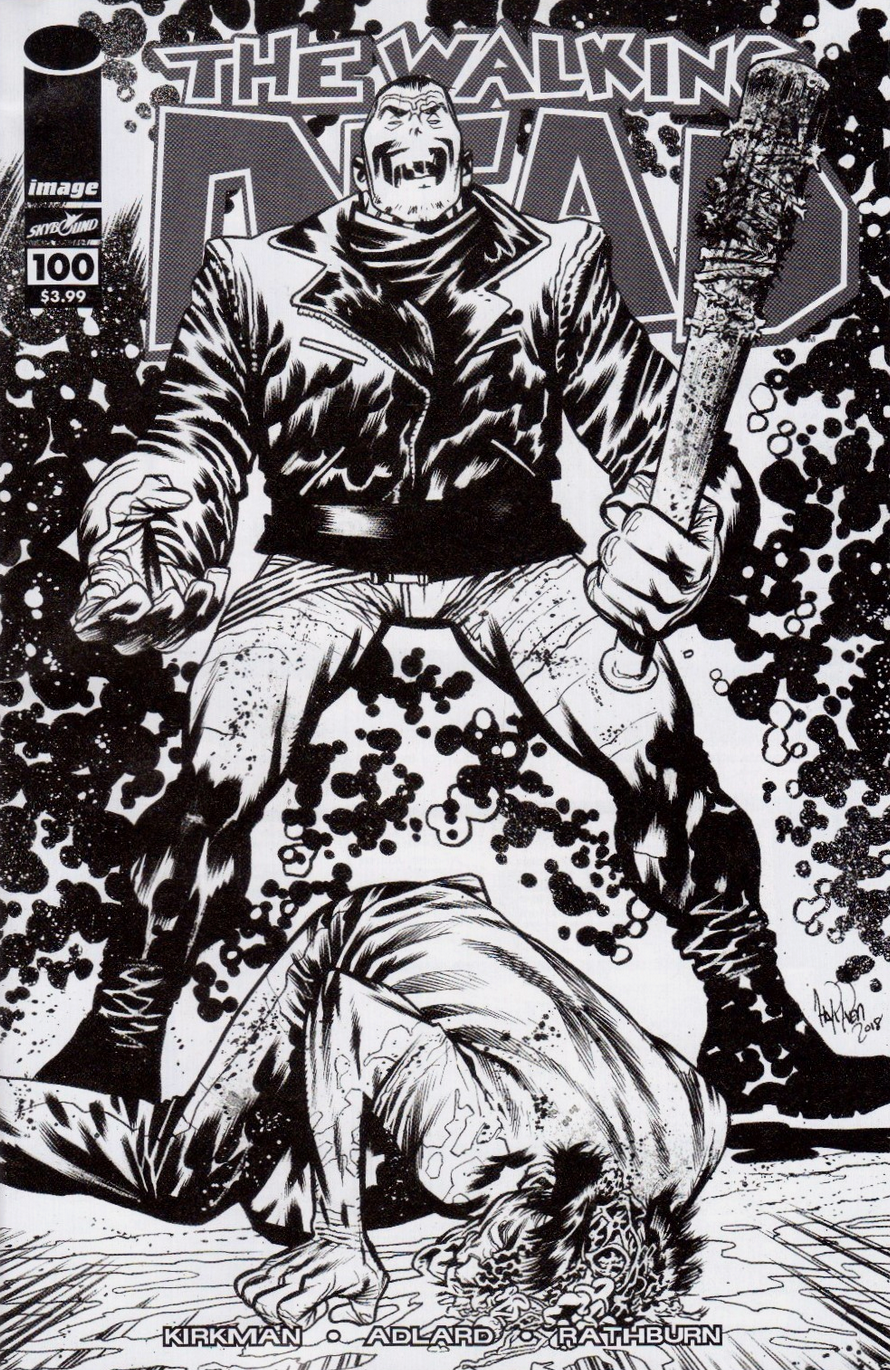 WALKING DEAD #100 15TH ANNIVERSARY HARREN B&W VARIANT 2018 Walking Dead IMAGE COMICS