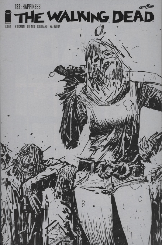 WALKING DEAD #132 15TH ANNIVERSARY WOOD B&W VARIANT 2018 Walking Dead IMAGE COMICS