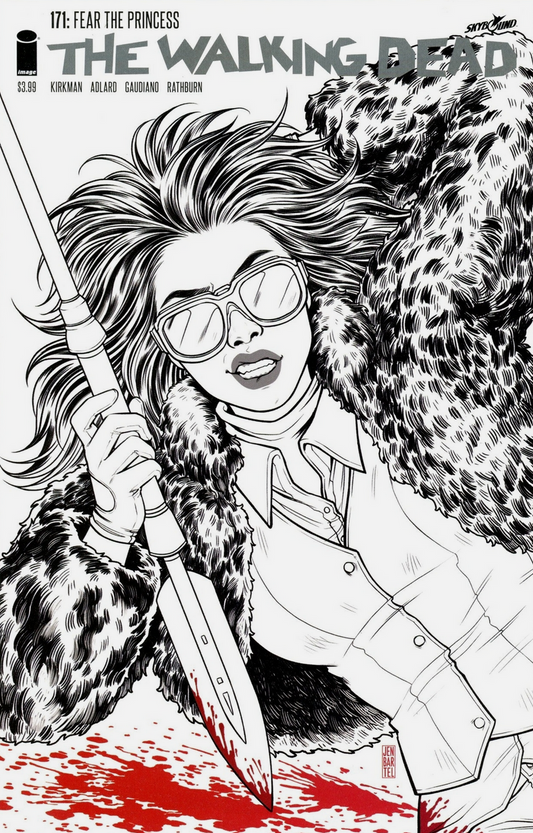 WALKING DEAD #171 15TH ANNIVERSARY BARTEL B&W VARIANT 2018 Walking Dead IMAGE COMICS