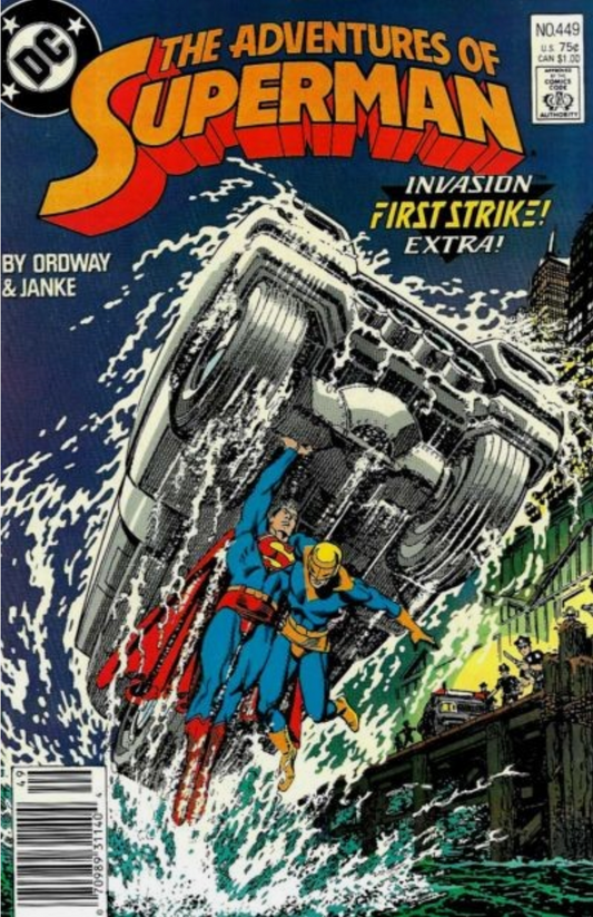 ADVENTURES OF SUPERMAN #449 1988 NEWSSTAND Superman DC COMCS