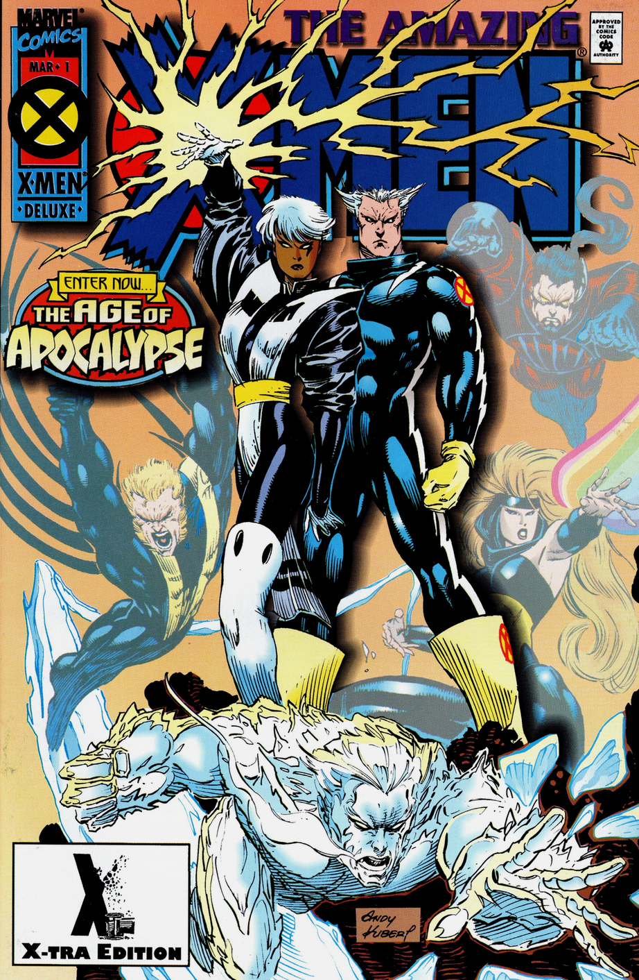 AMAZING X-MEN #1 DELUXE 2ND PRINT AGE OF APOCALYPSE 1995 X-Men MARVEL COMCS