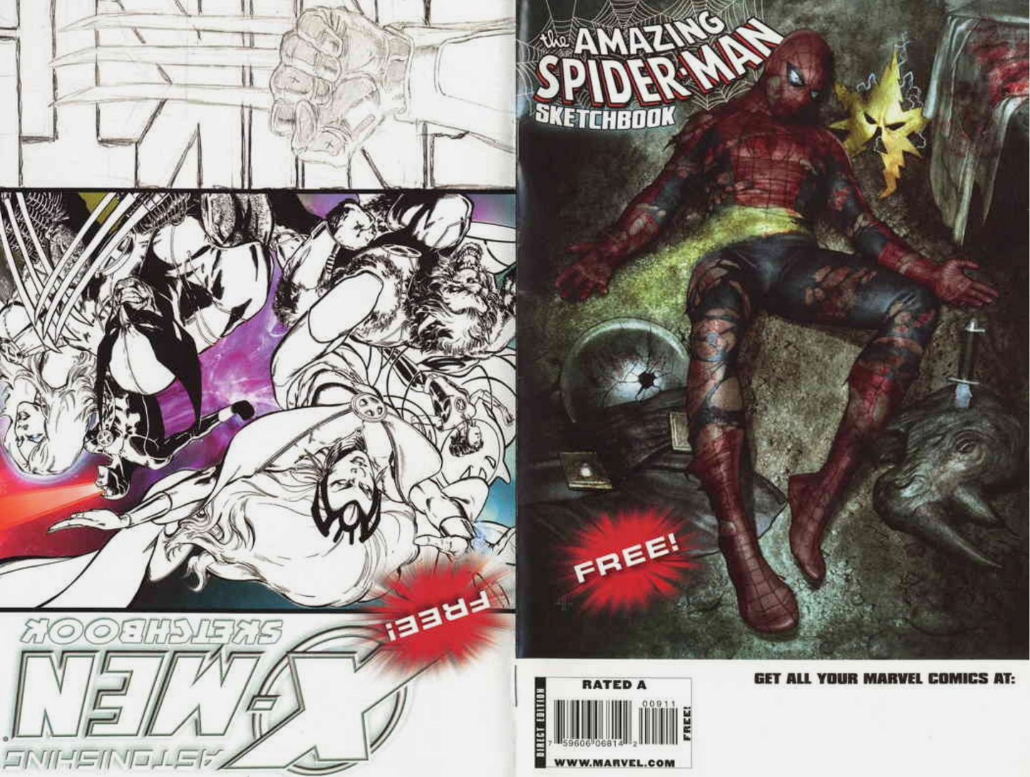 AMAZING SPIDER-MAN ASTONISHING X-MEN SKETCHBOOK 2009 X-Men MARVEL COMCS