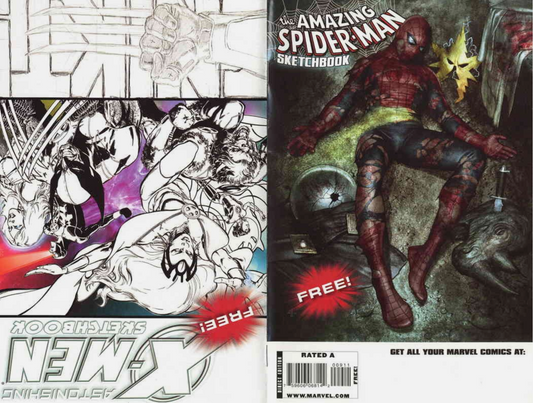 AMAZING SPIDER-MAN ASTONISHING X-MEN SKETCHBOOK 2009 X-Men MARVEL COMCS