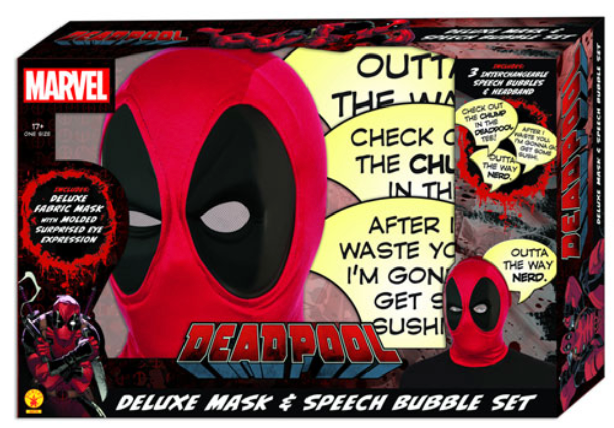 MARVEL DEADPOOL DELUXE MASK & SPEECH BUBBLE PX BOX SET