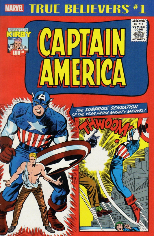 TRUBE BELIEVERS KIRBY 100TH CAPTAIN AMERICA #1 2017 Captain America MARVEL COMICS