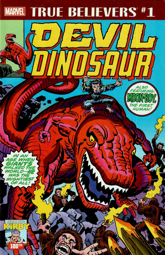 TRUBE BELIEVERS KIRBY 100TH DEVIL DINOSAUR #1 2017 Captain America MARVEL COMICS
