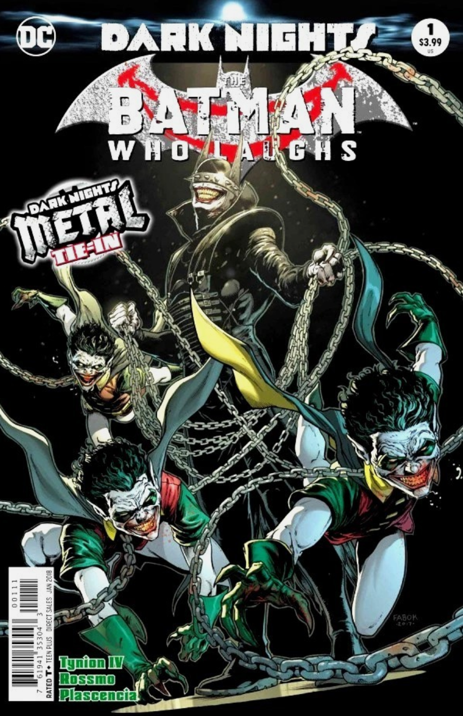 BATMAN WHO LAUGHS #1 DARK NIGHTS METAL JASON FABOK FOIL STAMPED 2017 Batman DC COMICS
