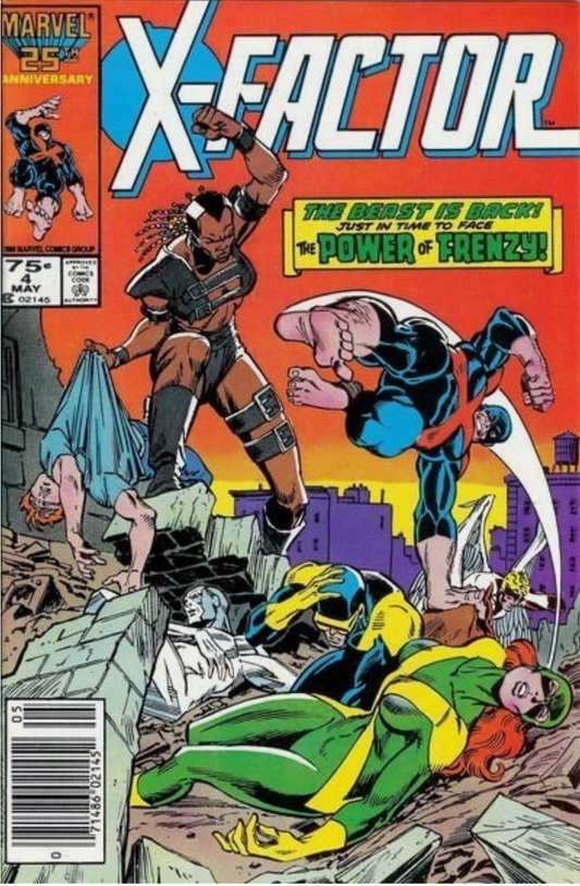 X-FACTOR #4 1986 (1ST APP FRENZY) NEWSSTAND X-Factor MARVEL COMICS