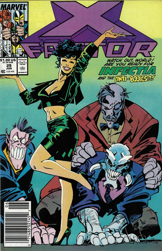 X-FACTOR #29 1988 (1ST APP INFECTIA) NEWSSTAND X-Factor MARVEL COMICS