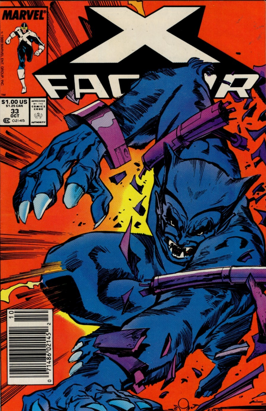 X-FACTOR #33 1988 NEWSSTAND X-Factor MARVEL COMICS