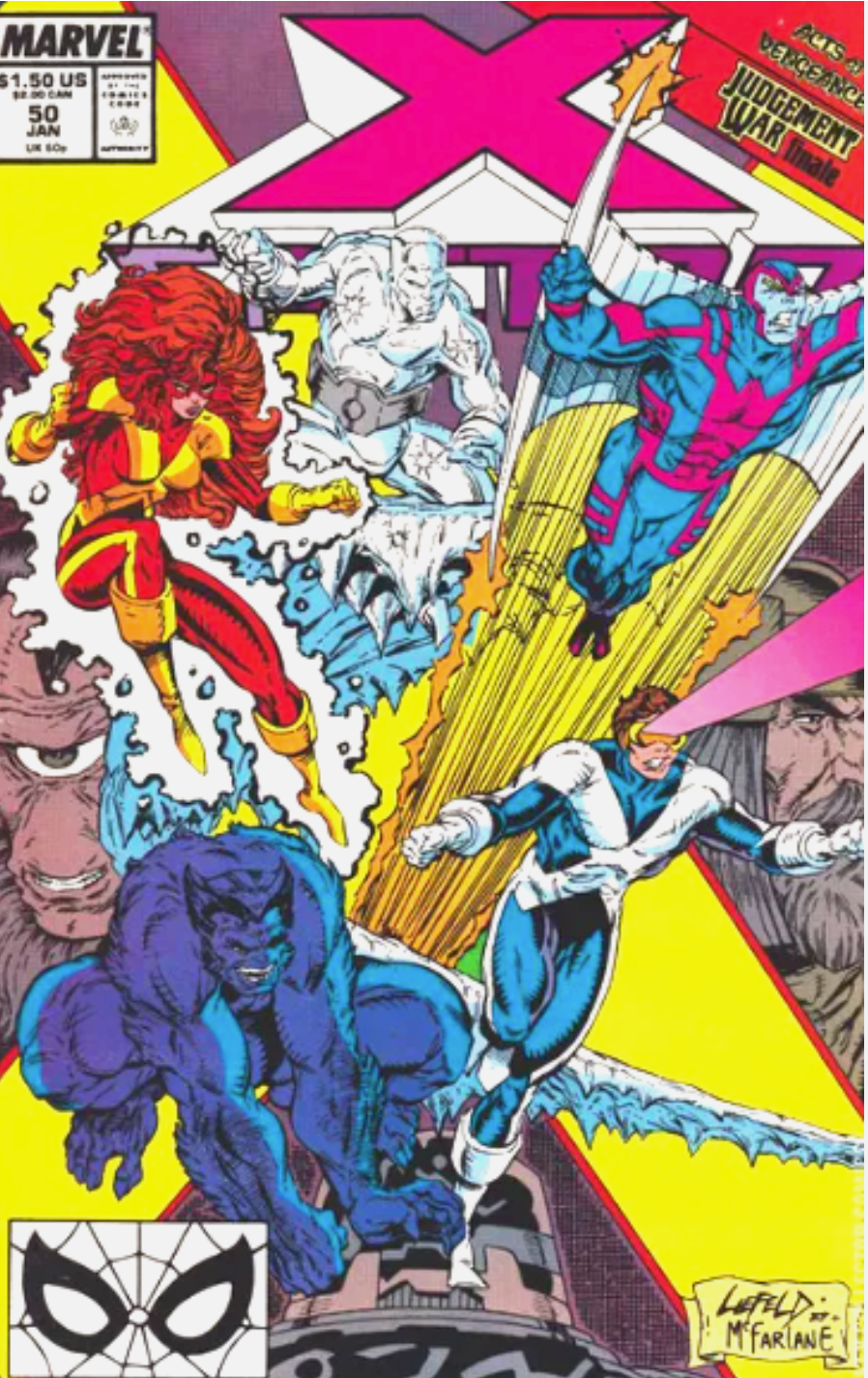 X-FACTOR #50 1990 LIEFELD COVER X-Factor MARVEL COMICS
