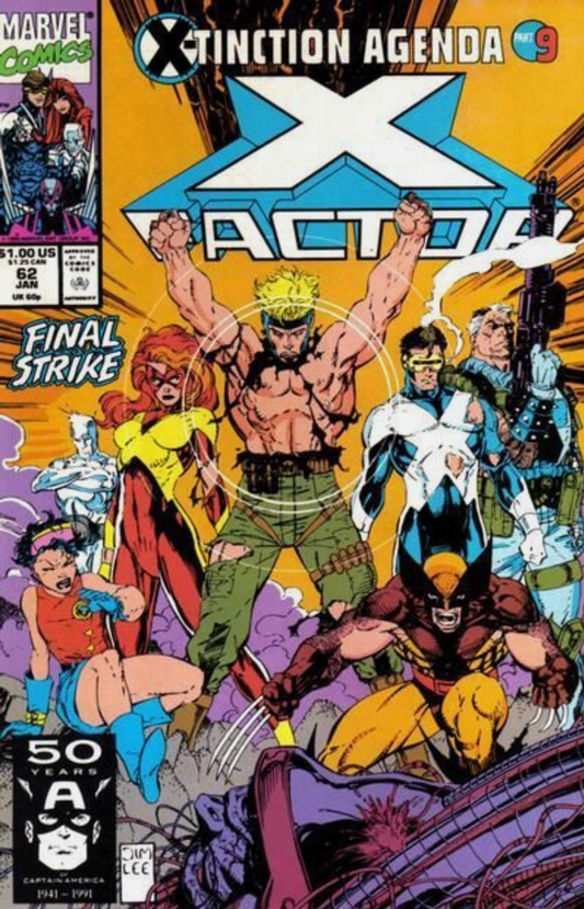 X-FACTOR #62 1991 JIM LEE COVER X-Factor MARVEL COMICS
