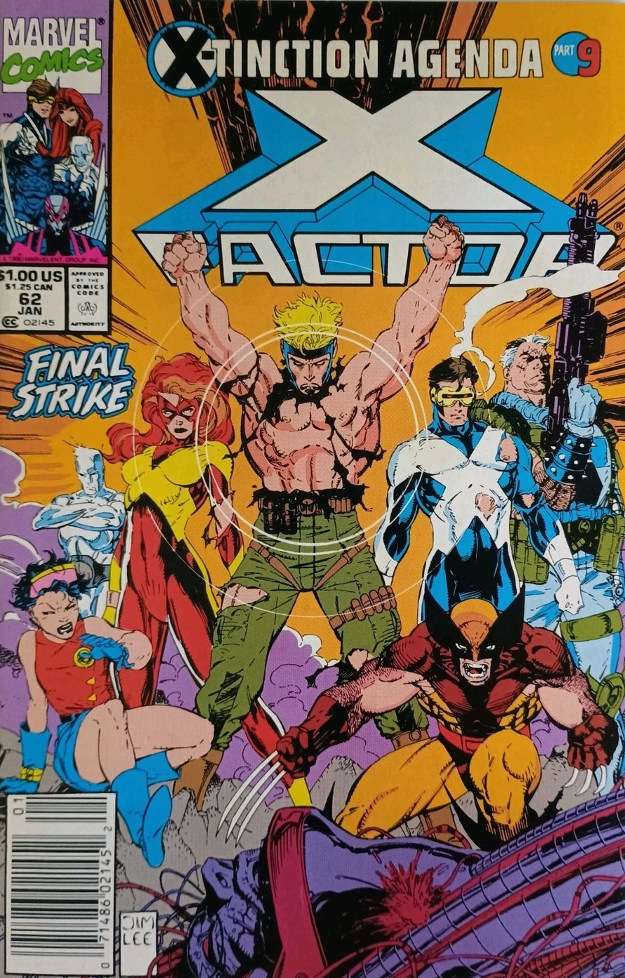 X-FACTOR #62 1991 JIM LEE COVER NEWSSTAND