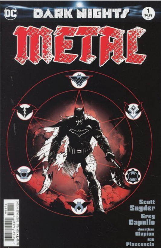 DARK NIGHTS METAL #1 1:100 B&W MIDNIGHT RELEASE BATMAN VARIANT 2017 Dark Nights DC COMICS