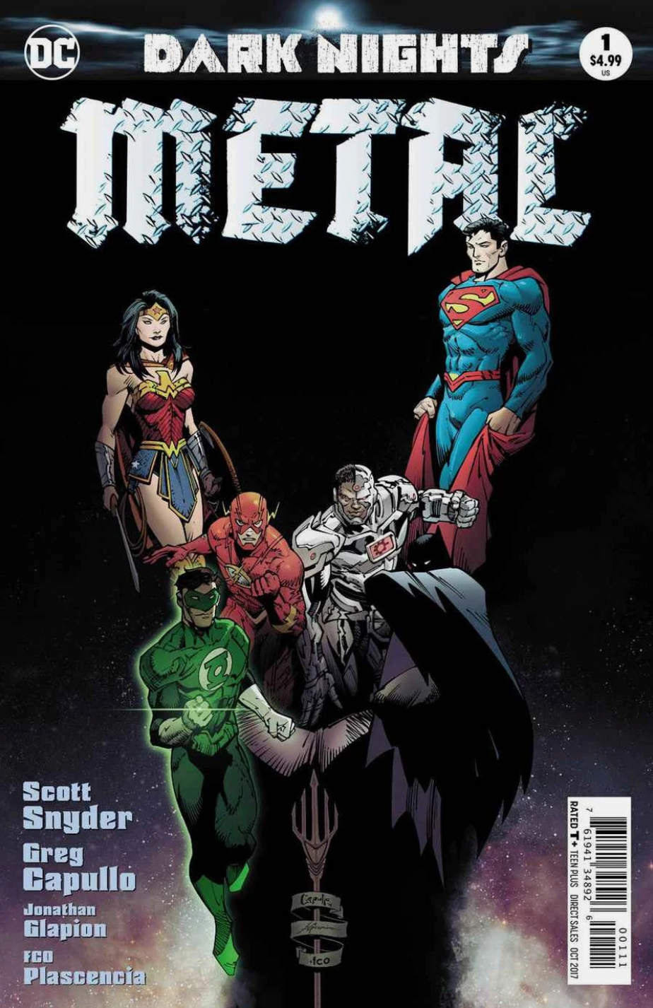 DARK NIGHTS METAL #1 CAPULLO FOIL STAMPED 1ST PRINT 2017