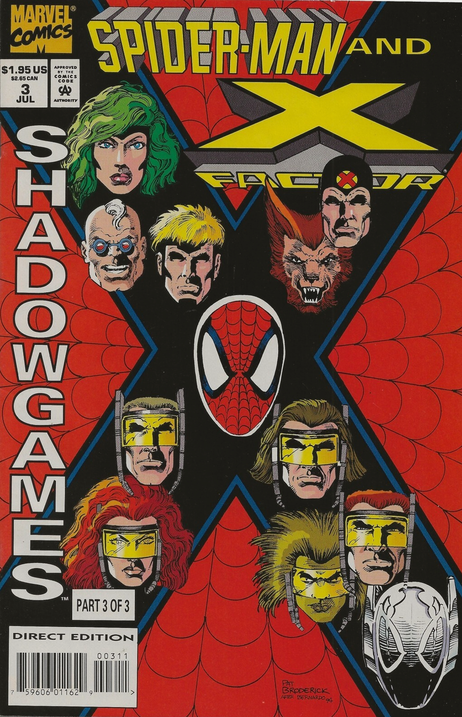 SPIDER-MAN AND X-FACTOR #3 SHADOWGAMES 1994