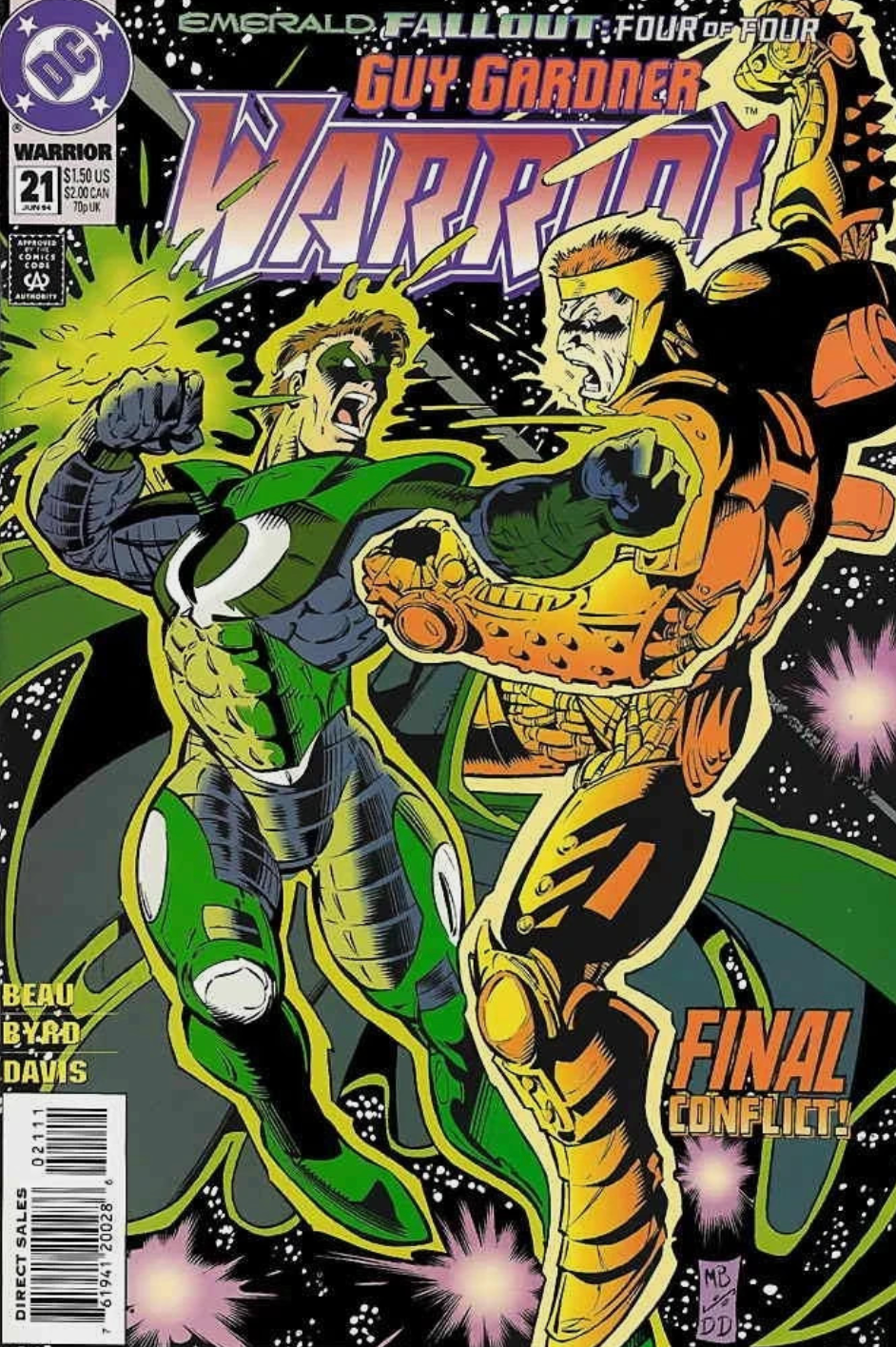 GUY GARDNER WARRIOR #21 1994 Green Lantern DC COMICS