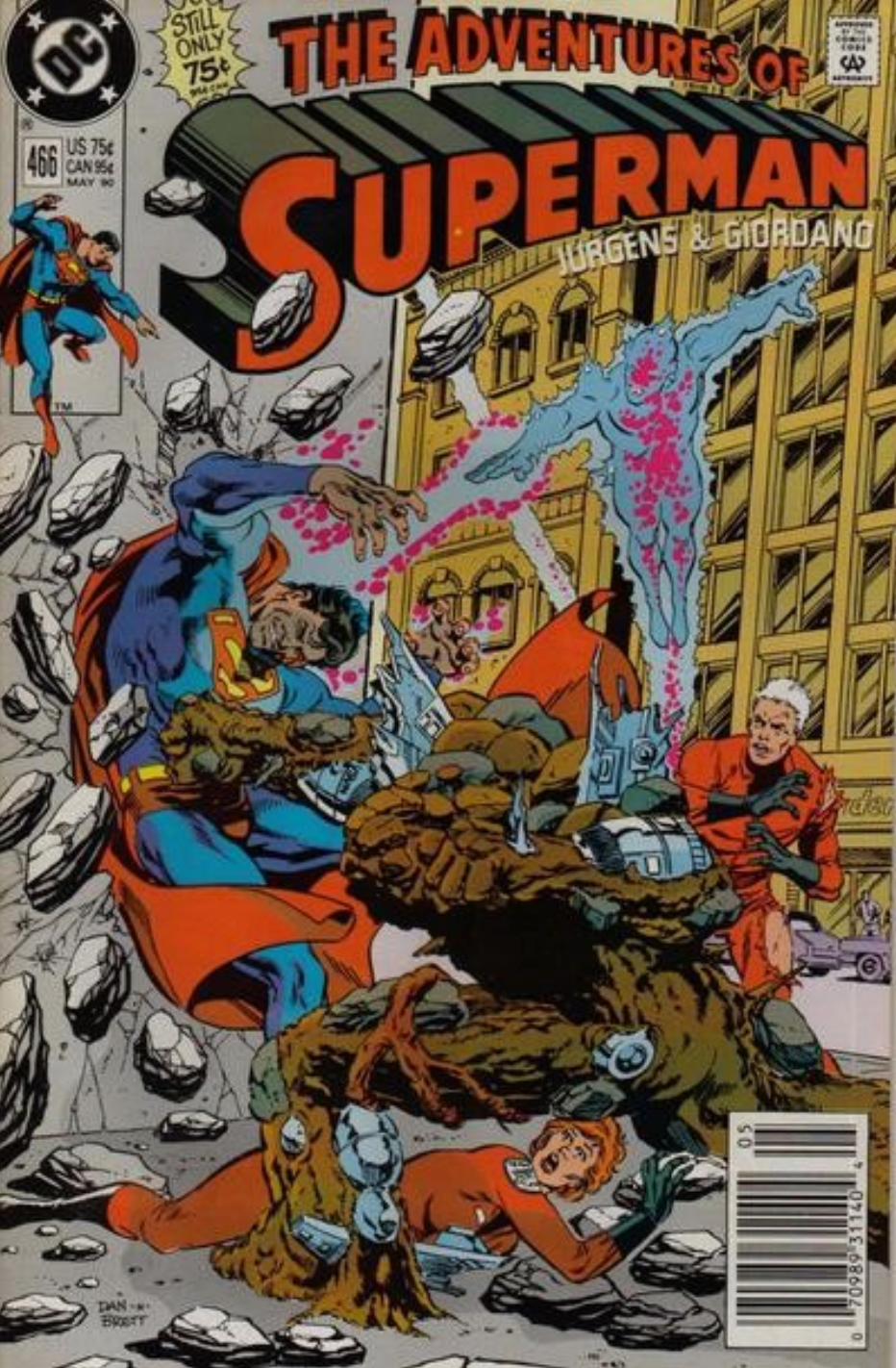 ADVENTURES OF SUPERMAN #466 1990 (1ST FULL APP HANK HENSHAW) NEWSSTAND Superman DC COMCS