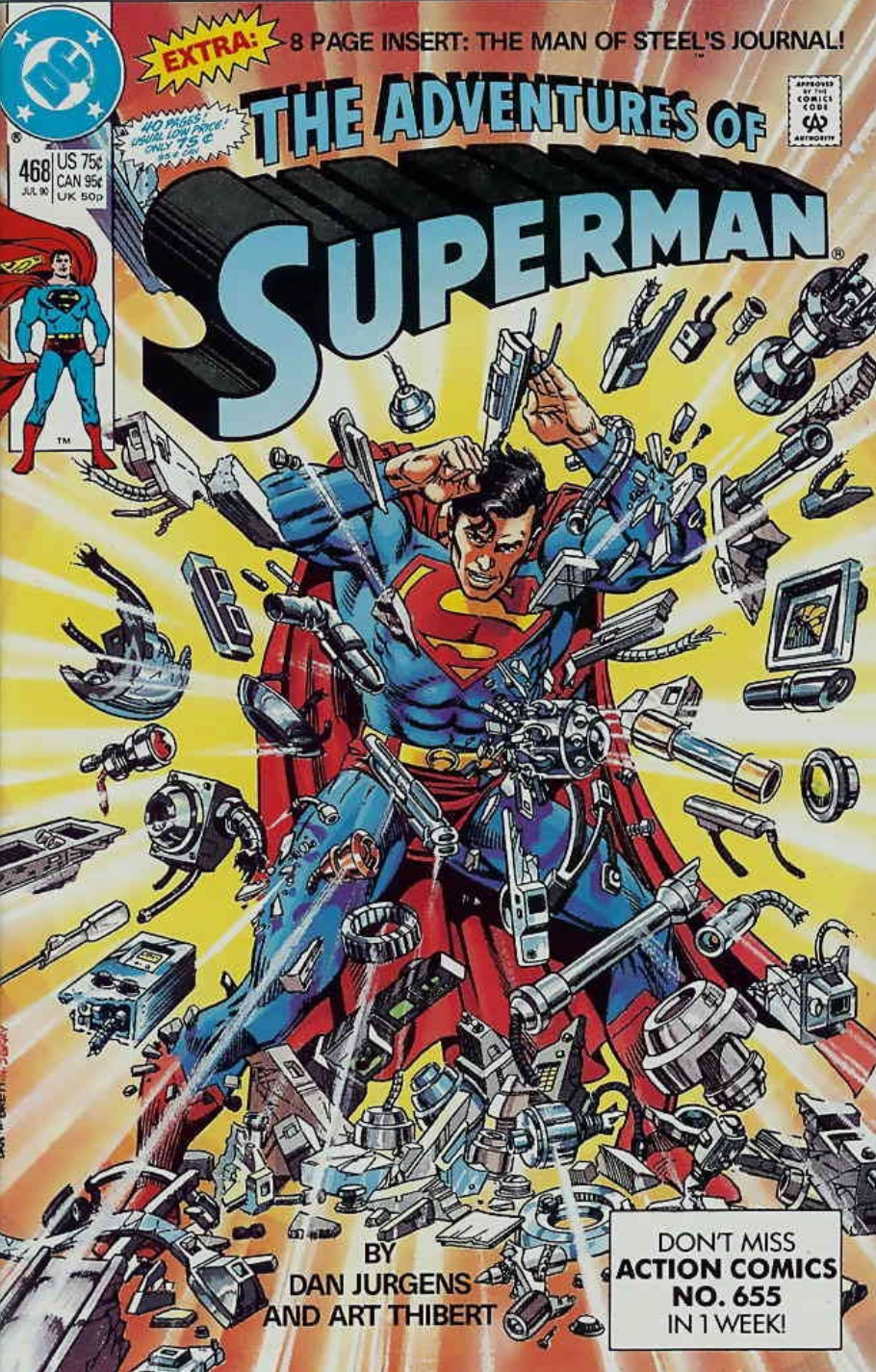 ADVENTURES OF SUPERMAN #468 1990 Superman DC COMCS