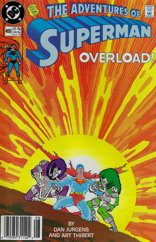 ADVENTURES OF SUPERMAN #469 1990 NEWSSTAND Superman DC COMCS