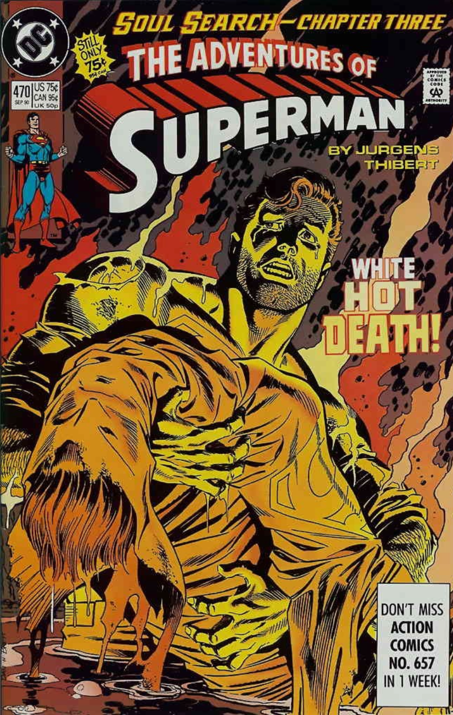 ADVENTURES OF SUPERMAN #470 1990 Superman DC COMCS