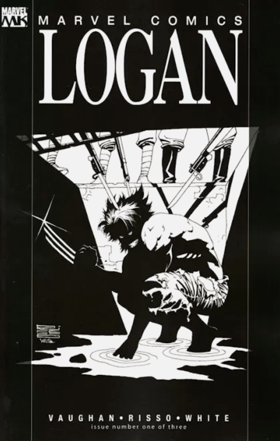 LOGAN #1 B&W VARIANT MARVEL KNIGHTS 2008